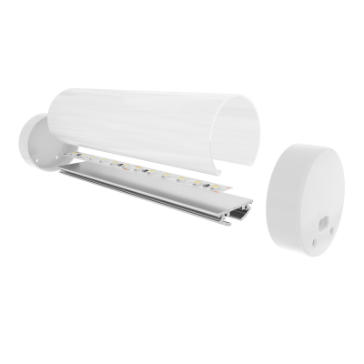 Ändbit för rund aluminiumprofil plast