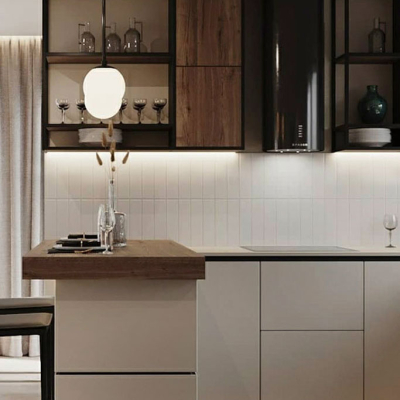 LED strip i køkken med dæmpbar driver